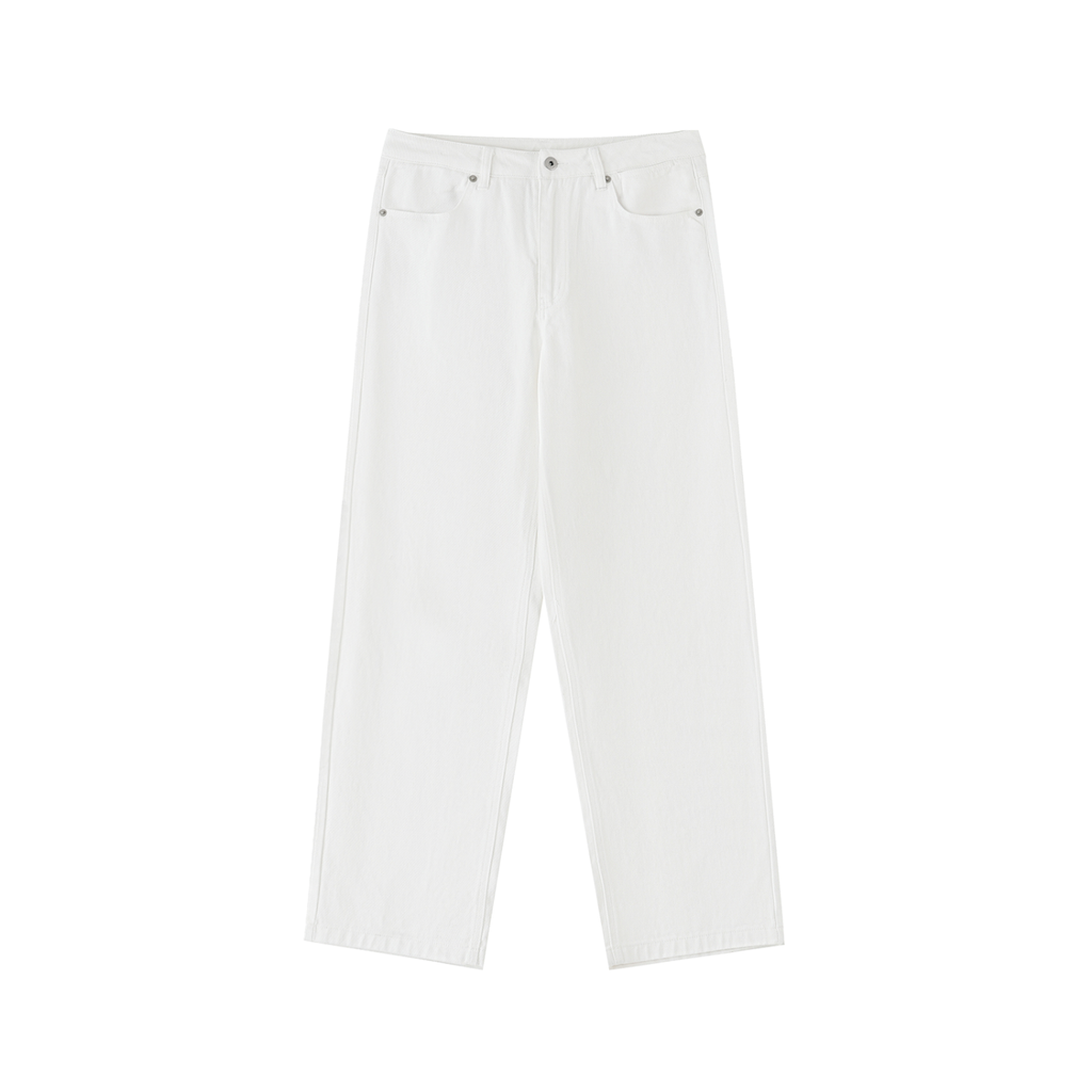 COTTON STRAIGHT-LEG PANTS