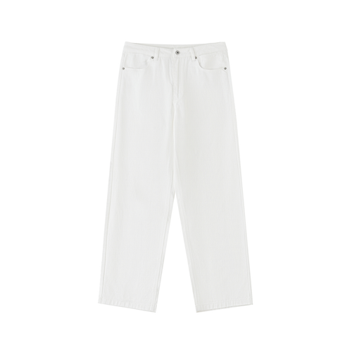 COTTON STRAIGHT-LEG PANTS