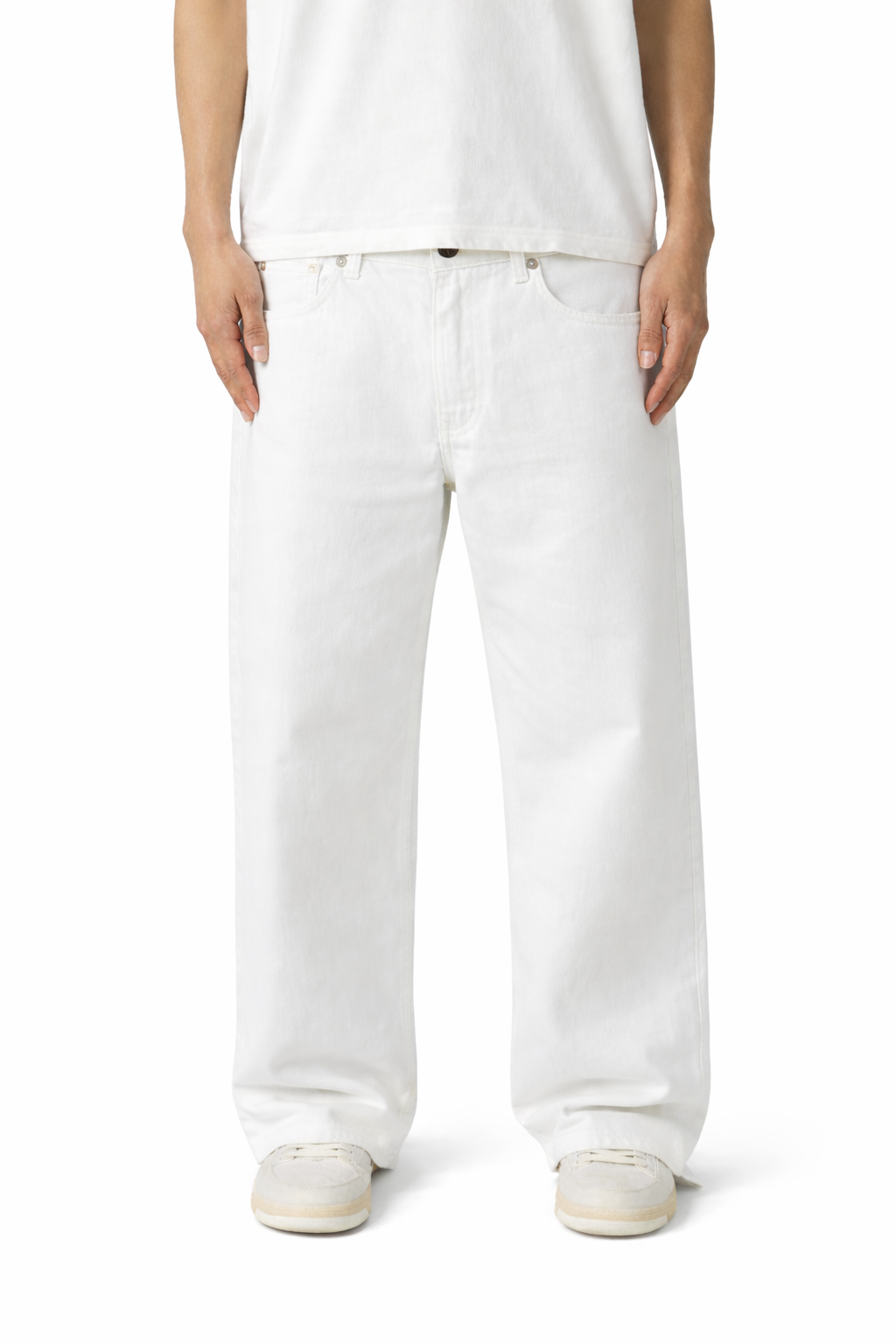 COTTON STRAIGHT-LEG PANTS