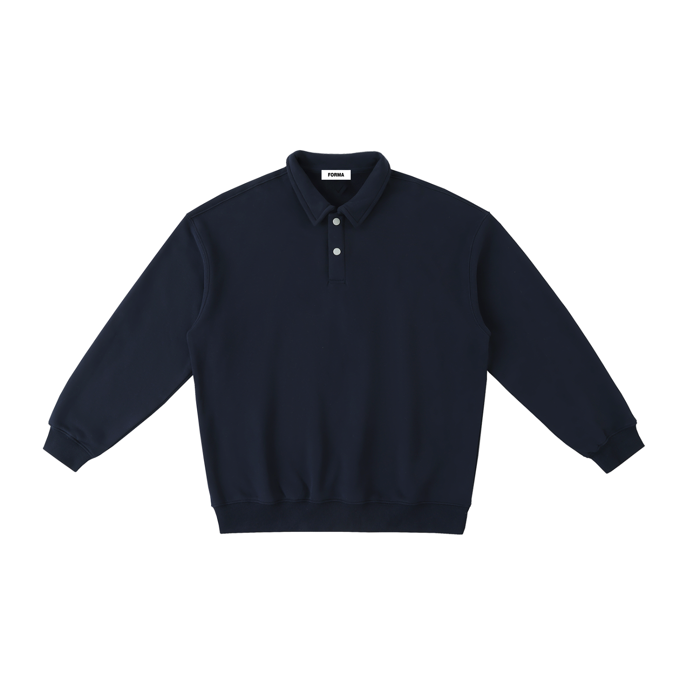 POLO-COLLAR SWEATSHIRT