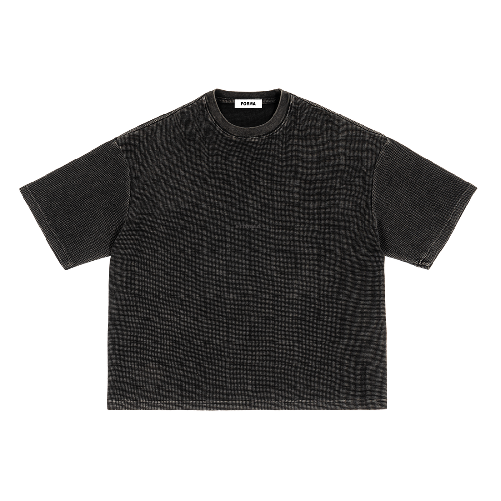 TEXTURED WAFFLE WASHED TEE