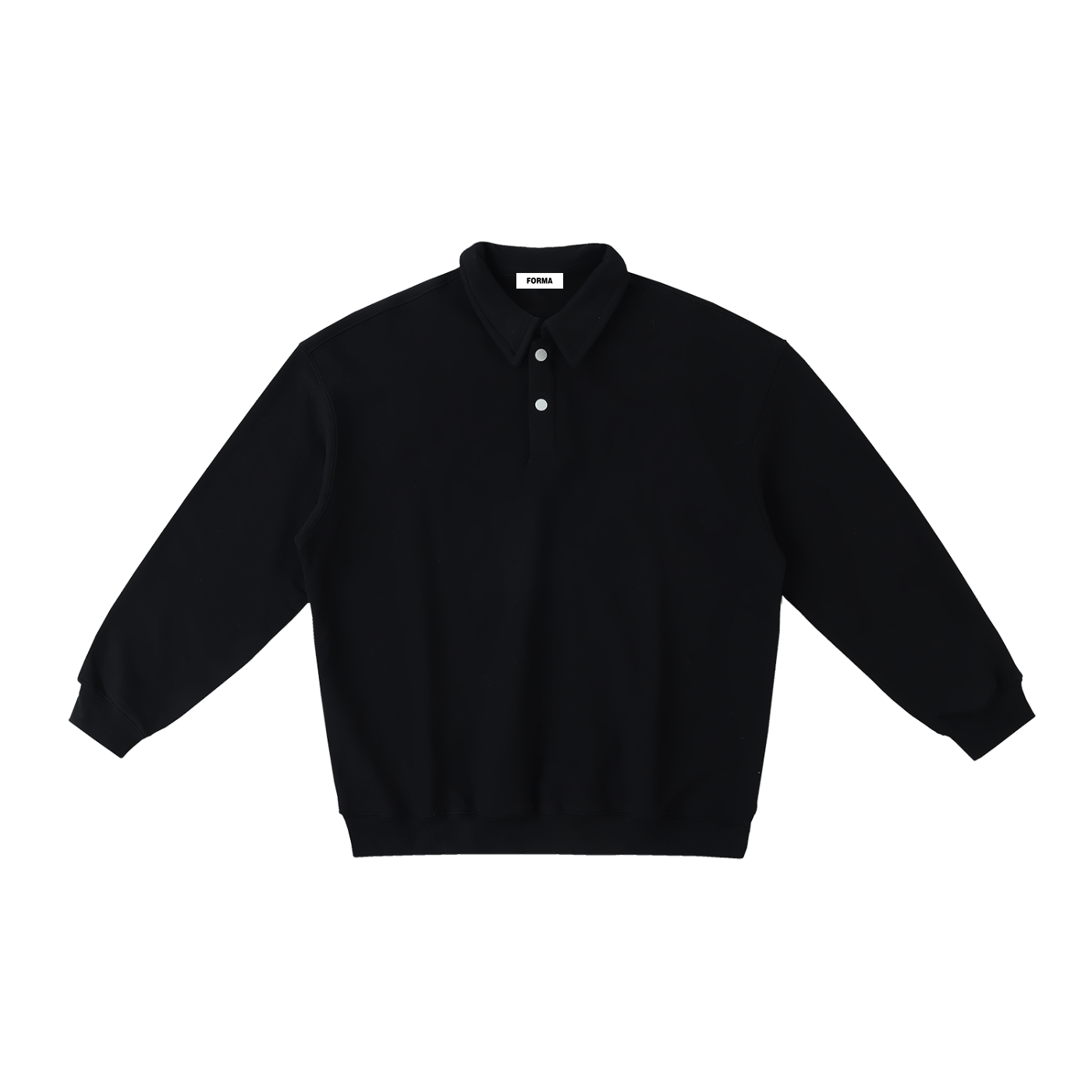 POLO-COLLAR SWEATSHIRT